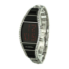 Silver Stainless Steel Digital Watch