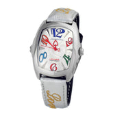 ساعة يد من الجلد الأسود