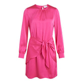 Pink Polyester Short Dress