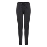 Gray Polyester Casual Pants