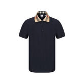 Blue Cotton Polo Shirt
