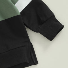 Boys And Girls Hooded Casual Long Sleeve Stitching Hoodie Autumn Children's Suit