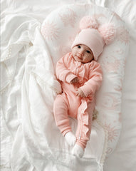 جمبسوت أطفال رضع محبوك ومطاطي ومفتول للبنات