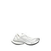 White Polyester Athletic Sneakers
