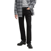 جينز قطن أسود بقصة واسعة