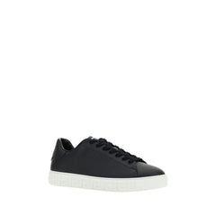 Black Calf Leather Bos Taurus Low Top Sneakers