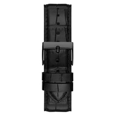 Black Leather Dress Watch