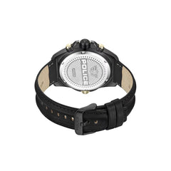 Black Artificial Leather Dress Watch