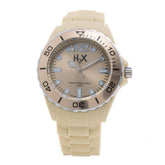 Beige Rubber Sport Watch