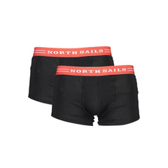Black Cotton Men Boxer Shorts