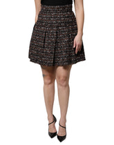 Multicolor High Waist Tartan Tweed Mini Skirt