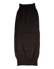 Brown Cashmere Knitted Neck Warmer Foulard Scarf