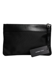 Multicolor Leopard Jacquard Print Logo Plaque Pouch Bag