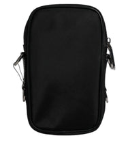 Multicolor Leopard Jacquard Logo Plaque Neck Strap Bag