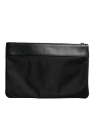 Multicolor Leopard Jacquard Print Logo Plaque Pouch Bag