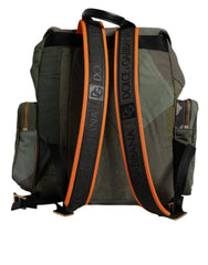 Military Green Patchwork Travel Backpack Bag