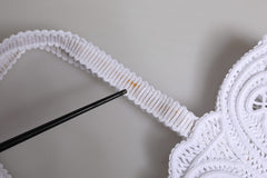 White Cordonetto Lace Beatrice Tote Shopping Bag