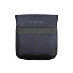 Blue Polyurethane Men's Shoulder Bag