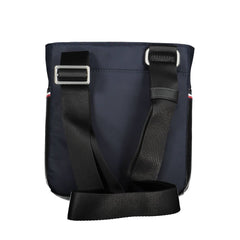 Blue Polyurethane Men's Shoulder Bag