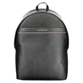 Black Polyester Men Backpack