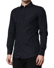Dark Blue MARTINI Cotton Dress Formal Shirt