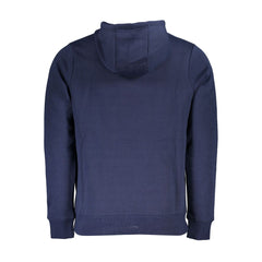 Blue Cotton Men's Sweatshirt with Hood