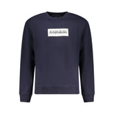 Blue Cotton Men Sweater