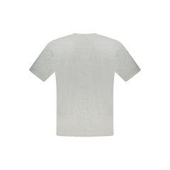 تي شيرت رجالي من القطن باللون الرمادي