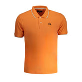 Arancione Cotton Men Polo Shirt