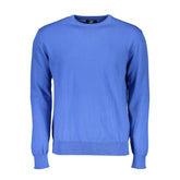 Blue Cotton Men's Knitwear Shirt