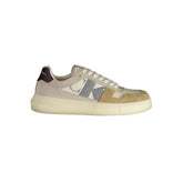 Beige Polyurethane Men Sneaker