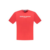 تي شيرت قطني أحمر للرجال