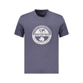 Blue Cotton Men T-Shirt