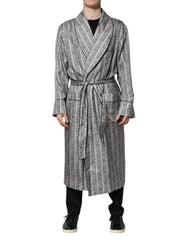 Multicolor Floral Robe Coat Wrap Jacket