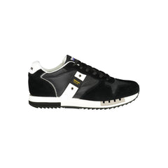 Black Polyurethane Men's Sneaker
