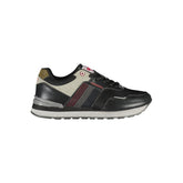 Black Polyurethane Men Sneaker