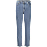 Blue Cotton Women's Mom Jean