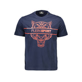 Blue Cotton Men's T-Shirt