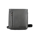 Black Polyurethane Men's Shoulder Bag
