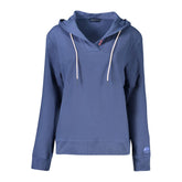 Blue Cotton Women Sweatshirt