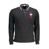 Black Cotton Men's Polo Shirt