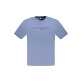 Blue Cotton Men T-Shirt