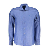 Blu Linen Men Shirt