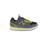 Gray Polyester Athletic Sneakers