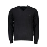 Black Cotton Men Sweater