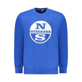 Blue Cotton Men Sweatshirt
