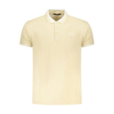 Beige Cotton Men Polo Shirt