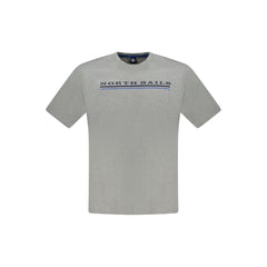 تي شيرت رجالي من القطن باللون الرمادي