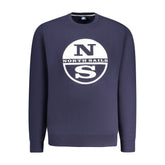 Blue Cotton Men Sweatshirt
