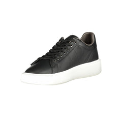 Black Polyurethane Men's Sneaker